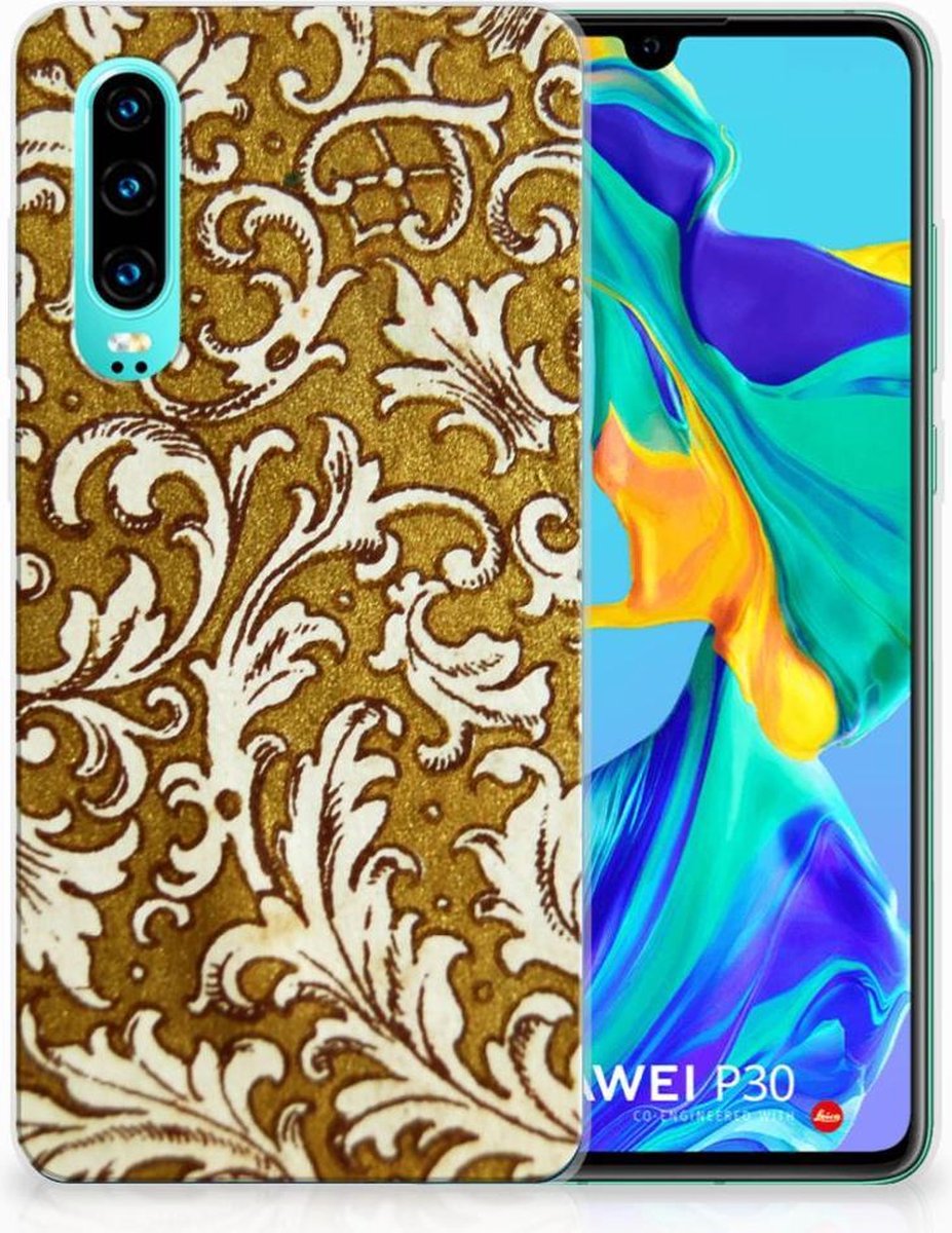 Siliconen Hoesje Huawei P30 Barok Goud