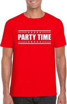 Party time t-shirt rood heren 2XL