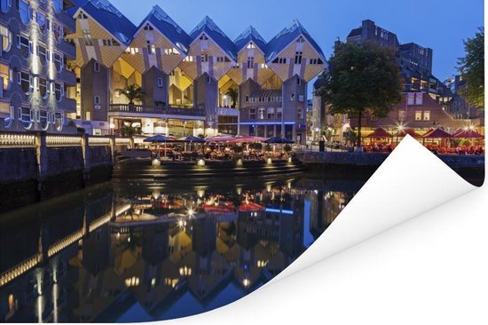 Le vieux port de Rotterdam aux Nederland Poster 90x60 cm - Tirage photo sur Poster (décoration murale salon / chambre) / Poster Villes européennes