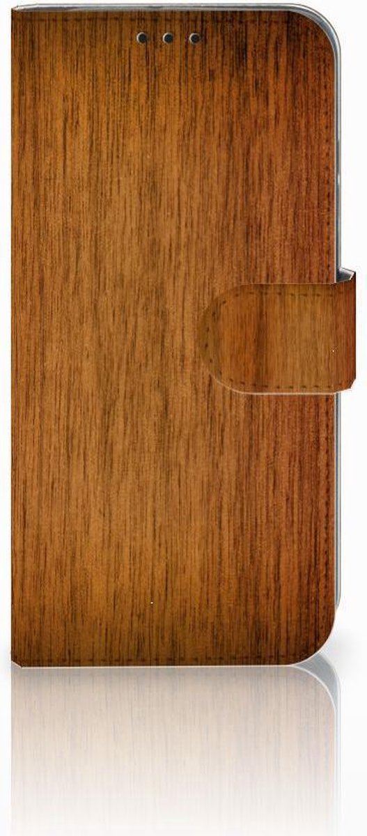 Honor 10 Lite Book Style Case Donker Hout