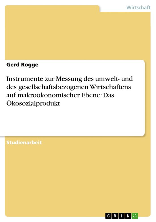 Instrumente zur Messung des umwelt- und des gesellschaftsbez ... - cover