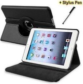 geschikt voor iPad Mini / Mini 2 zwart 360 draai case hoes map + stylus