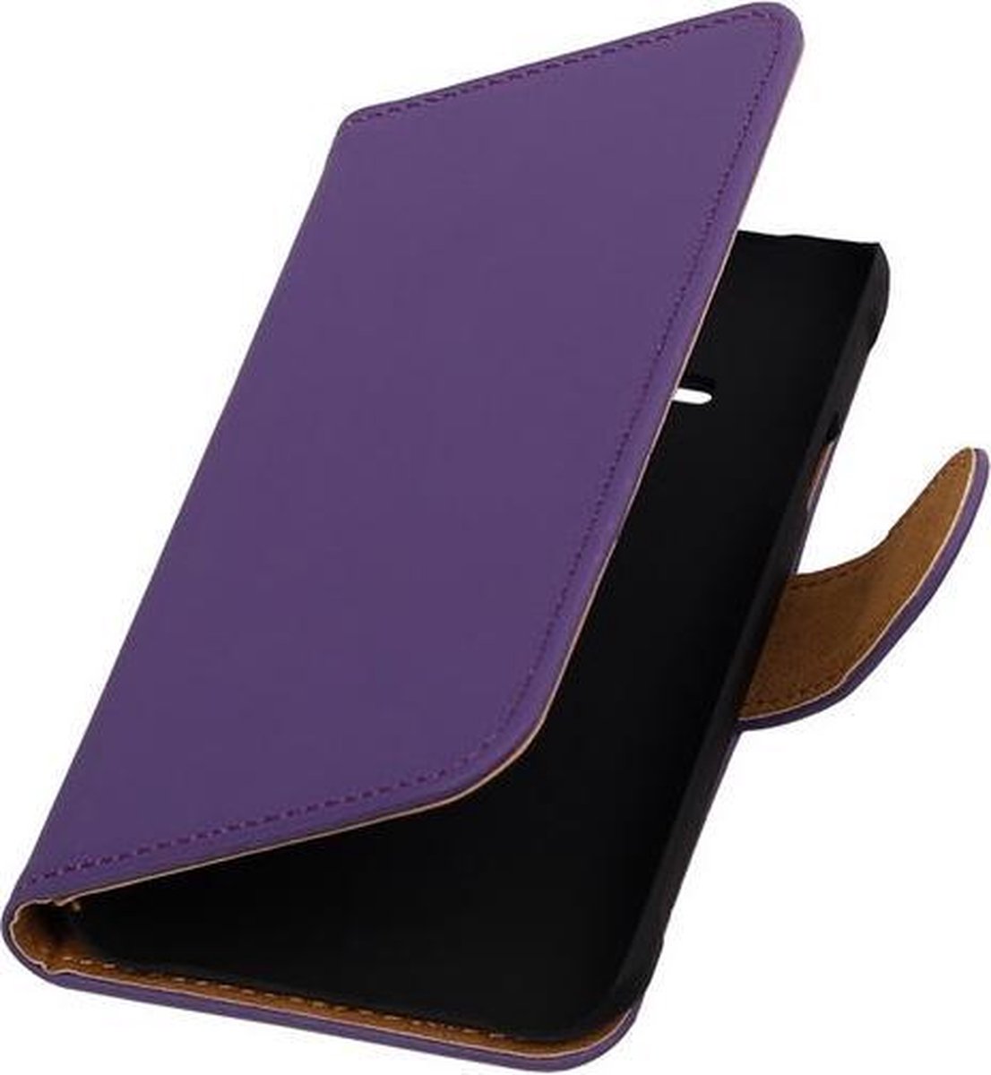Paars Effen Booktype Samsung Galaxy Core Advance i8580 Wallet Cover Hoesje