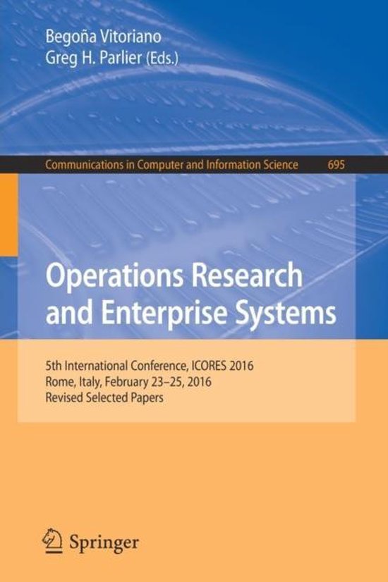 Operations Research and Enterprise Systems - cover