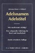 Adelsnamen Adelstitel