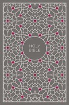 NKJV, Thinline Bible, Large Print, Cloth over Board, Gray/Pink, Red Letter, Comfort Print