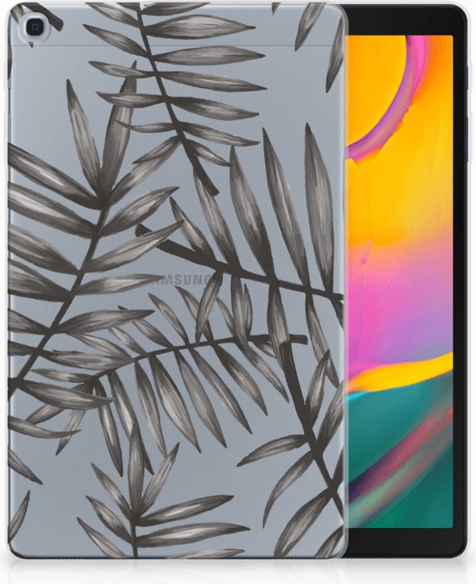 Samsung Galaxy Tab A 10.1 (2019) Siliconen Hoesje Leaves Grey