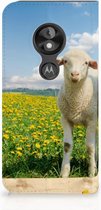 Motorola Moto E5 Play Uniek Standcase Hoesje Schaap en Lammetje