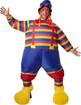 dressforfun - Opblaasbaar kostuum clown - verkleedkleding kostuum halloween verkleden feestkleding carnavalskleding carnaval feestkledij partykleding - 302360