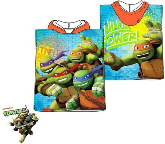 Teenage Mutant Ninja Turtles badponcho - groen - Turtles poncho - 100% katoen