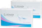 Continuity silicone hydrogel maandlenzen -3,75 - 12 stuks - silicon contactlenzen - voordeelverpakking