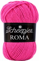 Scheepjes Roma 1666 fuchsia roze. PAK MET 10 BOLLEN a 50 GRAM. KL.NUM. 307351.