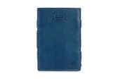 Garzini Magic Wallet Cavare met Card Sleeve en Muntvak RFID Leder Nappa Blauw