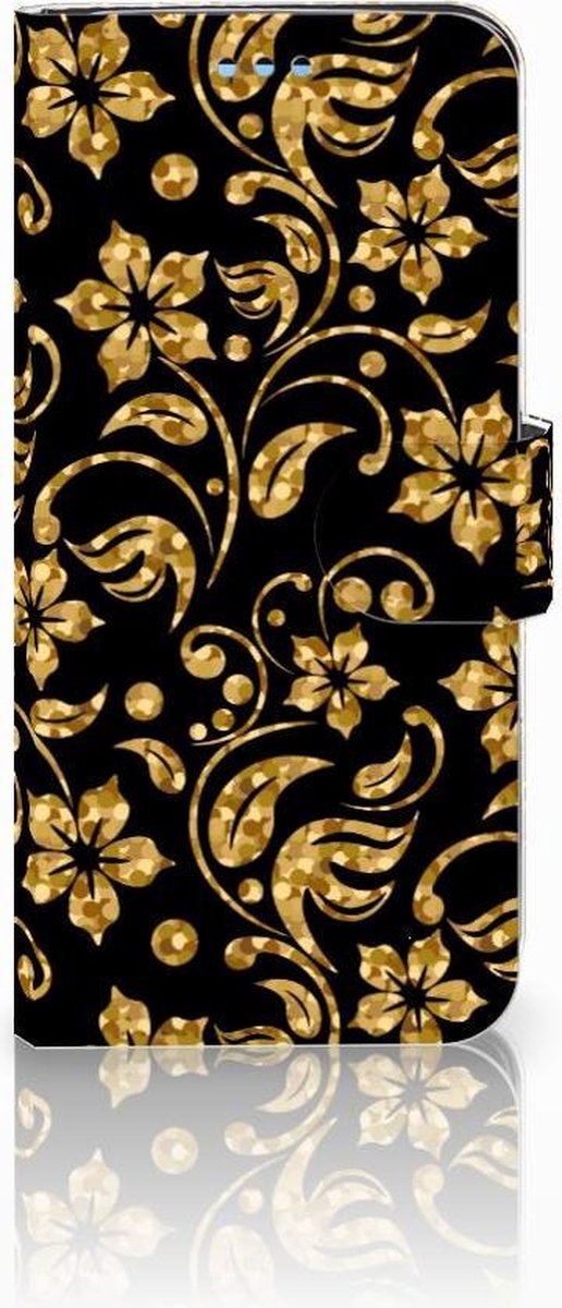 Samsung Galaxy S9 Hoesje Gouden Bloemen
