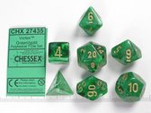 Chessex Vortex Green/gold Polydice Dobbelsteen Set (7 stuks)
