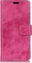 Shop4 - Samsung Galaxy A9 (2018) Hoesje - Wallet Case Vintage Roze