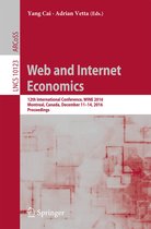 Lecture Notes in Computer Science 10123 - Web and Internet Economics