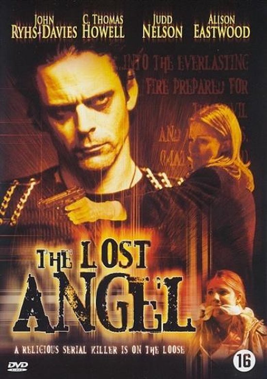 Filmaffiche met John Ryhs-Davies, C. Thomas Howell en Judd Nelson. De titel 'The Lost Angel' is groot afgebeeld.