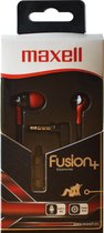 Maxell Fusion+ Earphone met microfoon kleur Rood Zwart (Rosso)