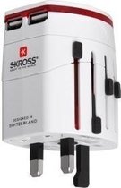 Skross reisadapter EVO USB 2,1A - wereld naar wereld / niet-geaard