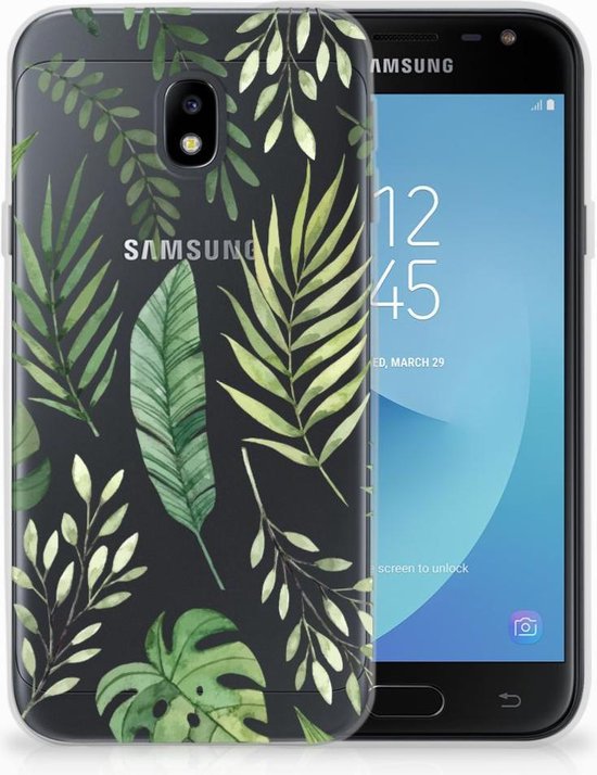 Bol Com Samsung Galaxy J3 17 Tpu Siliconen Hoesje Leaves