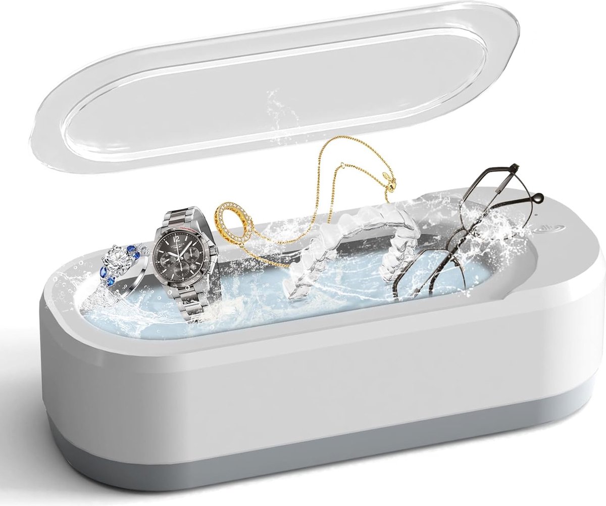 Sieraden Schoonmaken - Sieraden Reiniger - Juwelenreiniger - Sieraden Schoonmaken Apparaat - Ultrasonic Cleaner - Ultrasonic Reiniger