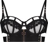 Hunkemöller Sable Non-Padded Longline Underwired Bra Zwart B80