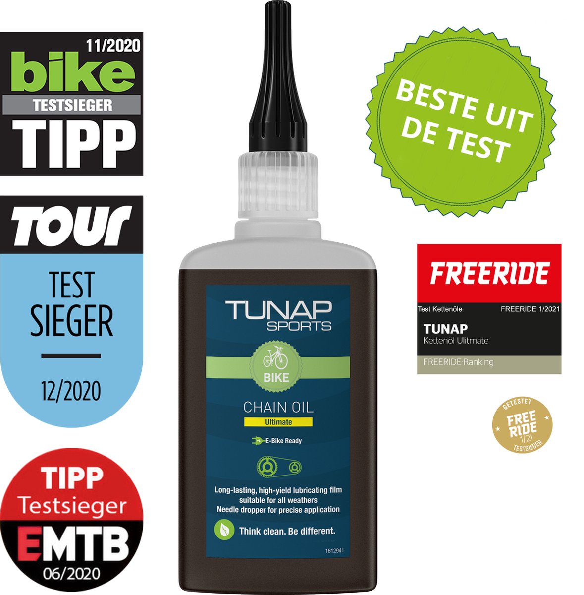 TUNAP ultimate Kettingolie - 100 ml - schoonmaak - fietsonderhoud