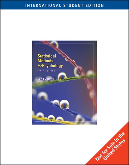 Statistical Methods For Psychology - cover