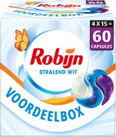 Robijn Classics Stralend Wit 3-in-1 Wascapsules - 4 x 15 wasbeurten - Voordeelverpakking