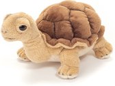 Hermann Teddy Knuffeldier Schildpad - zachte pluche stof - premium knuffels - bruin - 20 cm - Schildpadden