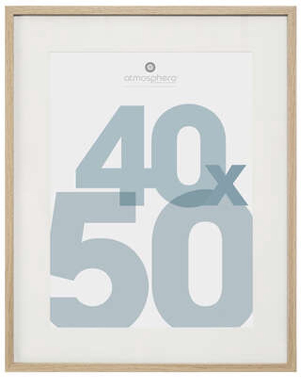 Atmosphera Fotolijstje Manu - met passe partout - voor een foto van 40 x 50 cm - naturel - MDF/Glas - Klassieker