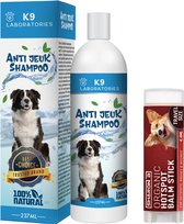 2 in 1 STOP jeuk pakket hond - Anti jeuk shampoo - Hotspot travel stick - bij extreem krabben en pootjes likken - Allergische reacties, uitslag en jeuk - tegen hotspots en vachtproblemen bij honden