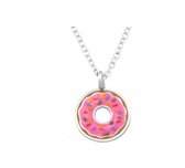 Ketting - Donut -Echt Zilver - Cadeau - Verjaardag - Communie