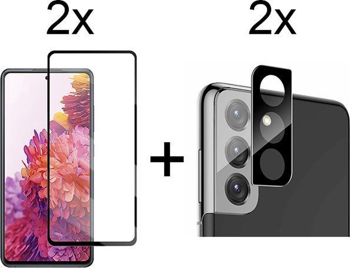 Samsung Galaxy S23 Ultra Screenprotector 2x + Camera Protector 2x - Schermbeschermer - Gehard Glas - Volledige Dekking - Compatibel met Vingerafdrukken - 3D Gebogen