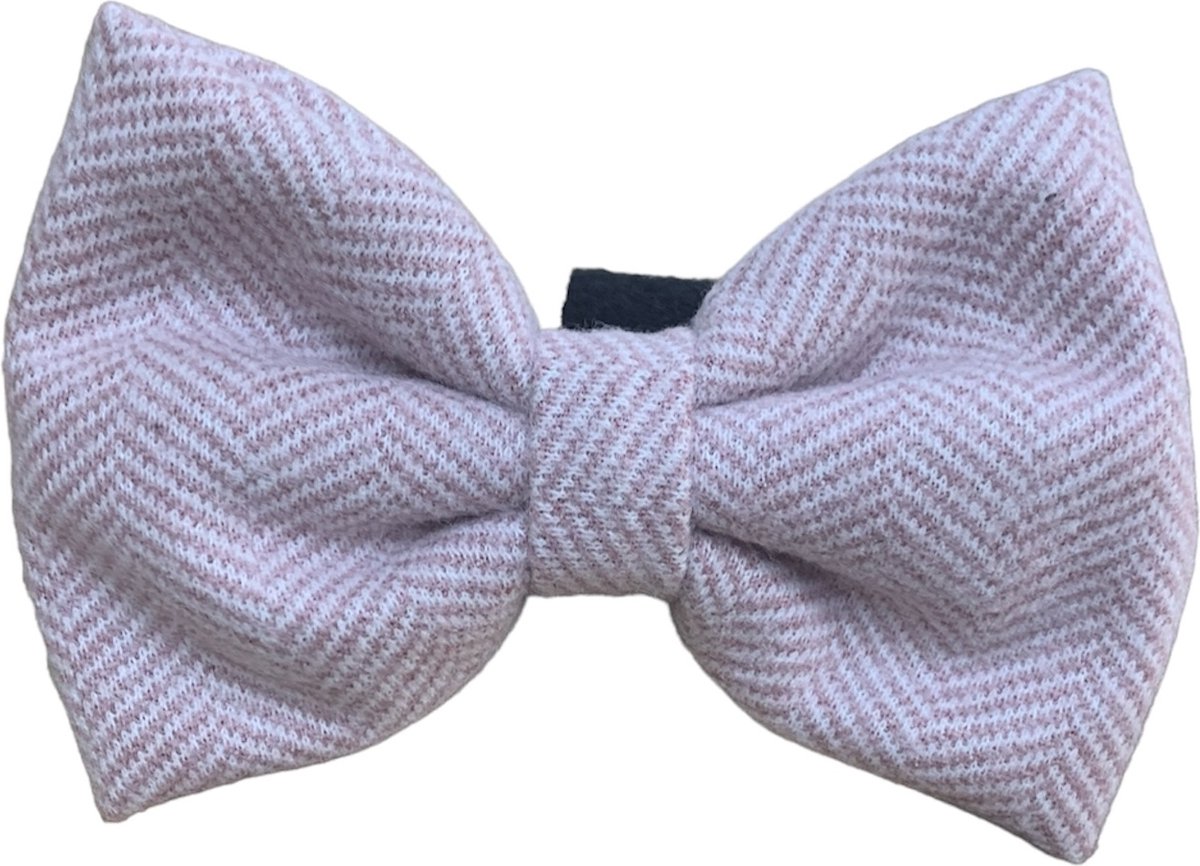 Dogs&Co Strik voor aan halsband Tweed Roze Maat L 7x11cm