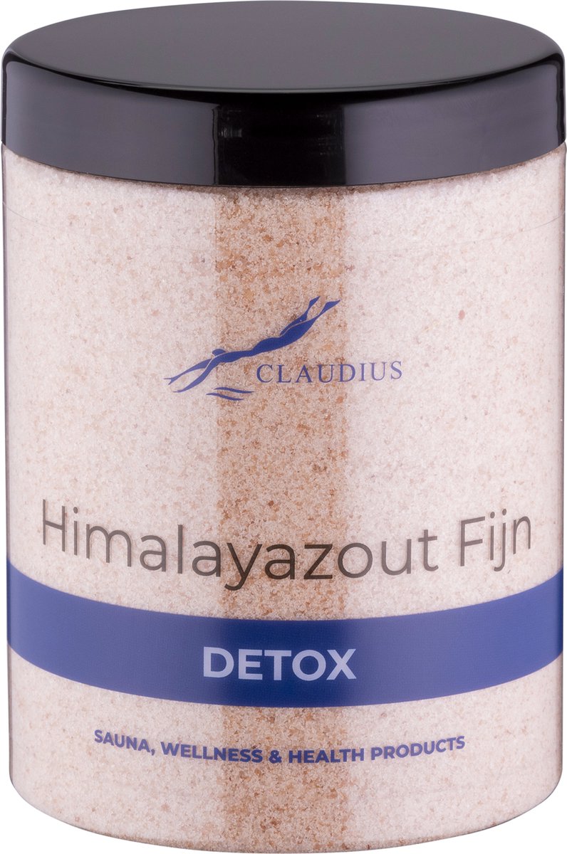 Goedkoopste Himalayazout in handige pot - 1250 gram - met zwarte deksel - fijne korrels (0,4 - 0,9 mm) - 100 natuurlijk