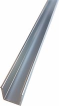 WOON-DISCOUNTER.NL - Vloerprofiel- Gepolijst aluminium - U-profiel - Douchewand - Multifunctioneel - 991020-60 cm