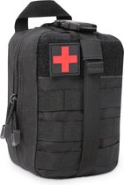 Tactische Medische Kit, Outdoor Medische Tas, EHBO-Kit Militair, Nylon Tactische Eerste Hulp Kit voor Outdoor, Noodtas, Eerste Hulp Zak, Zwart