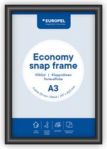 Europel Economy Kliklijst – Posterlijst – A3 – 29,7 x 42 cm – 25mm – Aluminium – Zwart
