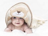 Babyhanddoek met capuchon van 100% katoen, Öko-Tex 100, capuchonhanddoek voor baby's en kinderen, 76 x 76 cm, badstof capuchondoek, babybadhanddoek