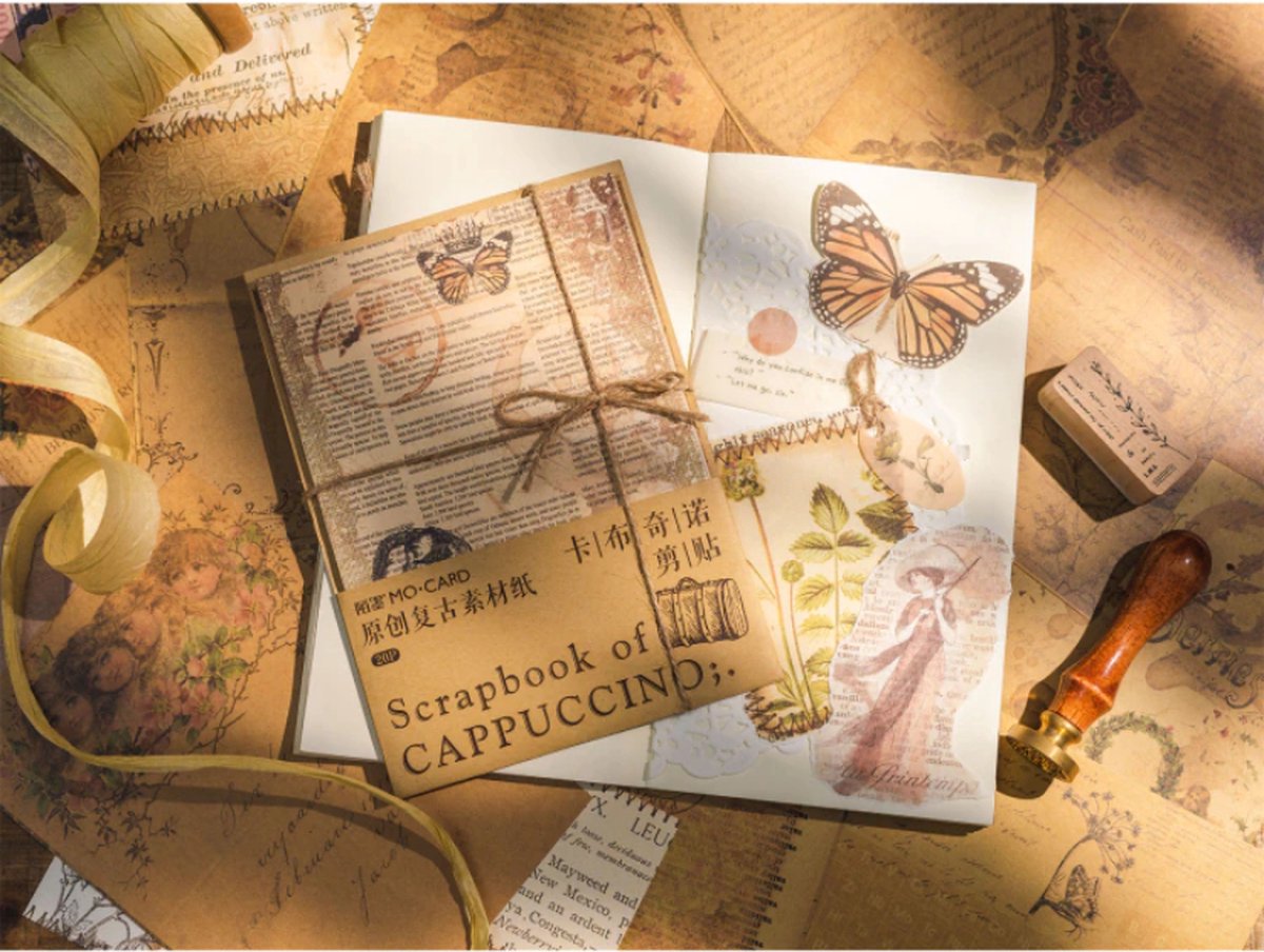 Journaling Papier Set - Vintage Bloemen Brocante - Vintage Flowers - Set 20 vellen - Journaling & Scrapbook Papier - Hobby Papier - Scrapbooking - Bullet Journaling - Perfect als Kerstcadeau, Sinterklaascadeau of Schoencadeau