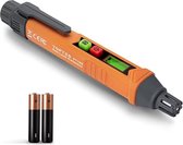 SHOP YOLO - Gasmelder - gaslekdetector met akoestisch en visueel alarm - gasmelder aardgas voor het vinden van brandbaar gas - inclusief 2 batterij - oranje