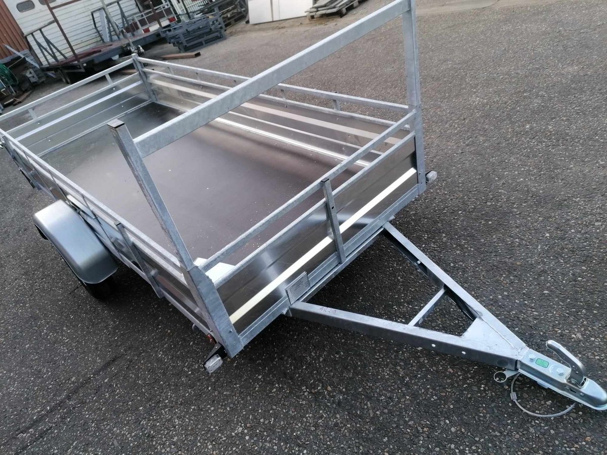Aanhangwagen aluminium 300x132cm 1 as van 750kg