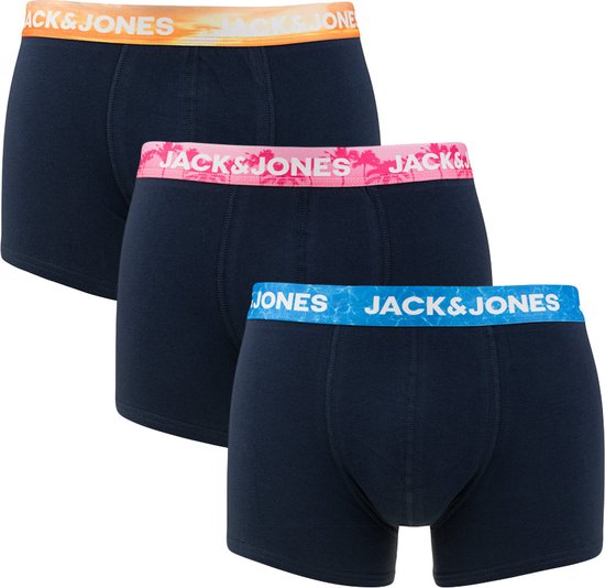 Jack & Jones 3P boxers plus size luca combi blauw - 4XL