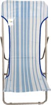 Ligstoel van staal en textiel met lichtblauwe strepen en 450 g/m² Toegevoegde zoekwoorden: ligstoel, strandstoel beach sling chair