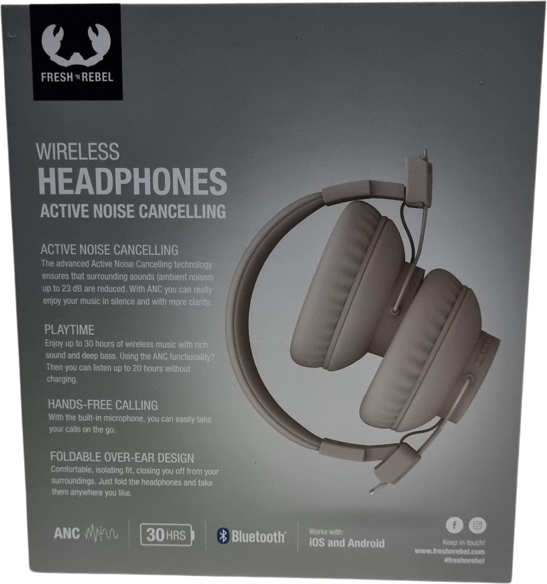 Écouteurs Sans Fil Sport Fresh 'n Rebel Bluetooth - Étanchers, Couleur Beige, Neufs
