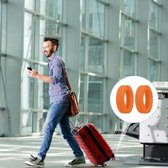 Bagagewielhuls, bagage-accessoires, 8 stuks, draagbare bagagebeschermhoezen, kleurrijke siliconen bagage, wielhoezen voor de meeste 8 wielen, vermindert geluiden, oranje.