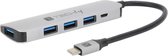 Techly USB3.1 Super Speed Hub 4-Ports met USB Type C-PD Kabel
