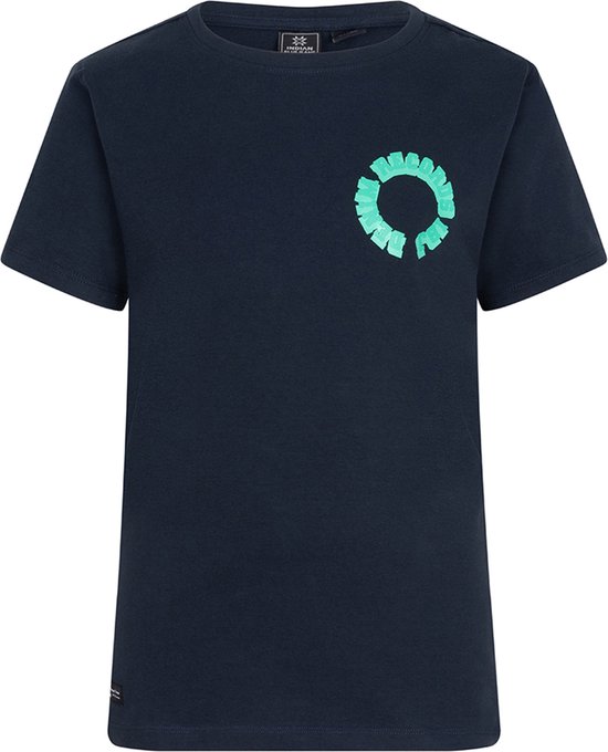 Jongens t-shirt denim records - Navy blauw